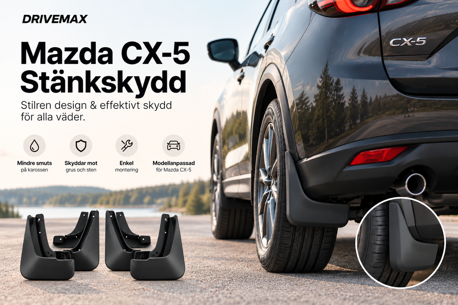 Mazda CX-5 Stänkskydd – Stilren Design & Effektivt Smutsskydd