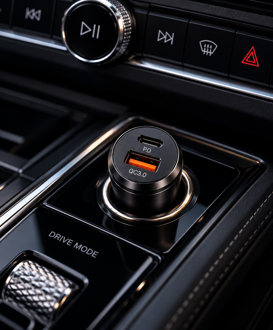 Drive Max Charge Kit – Billaddare med USB-C + Snabbladdningskabel