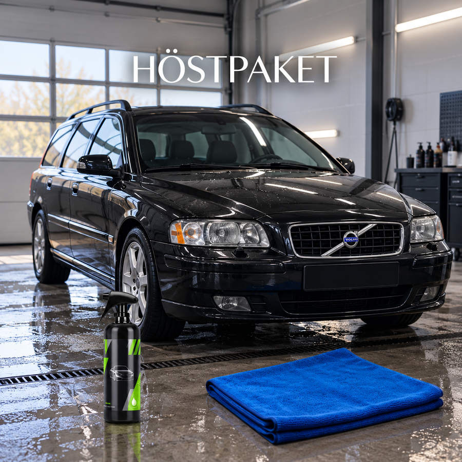 Drive Max Hösttvätt-Paket: Snabbvax (Wet Coat) + XL Mikrofiber Torkduk